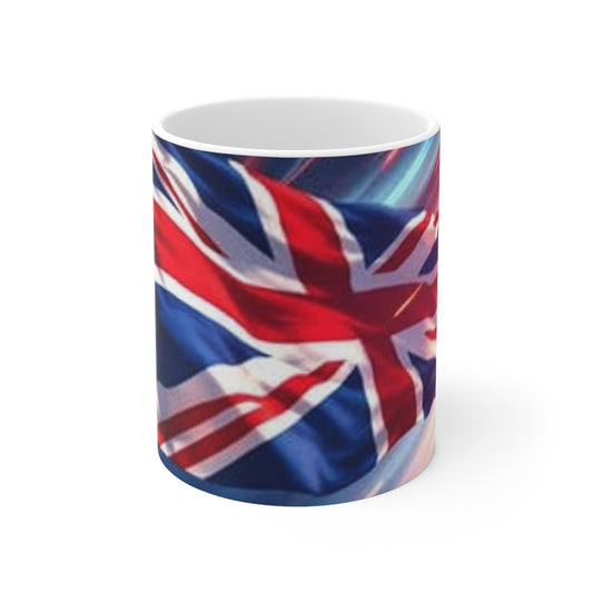 Union Jack Flag Ceramic Coffee Mug — British Flag 11oz & 15oz