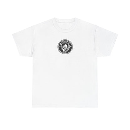 Man City Unofficial T-Shirt — Vintage Crest Logo Tee (Small Chest Emblem)