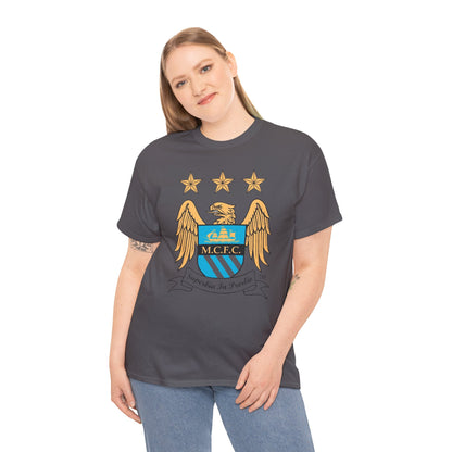 Manchester City Retro Club Crest T‑Shirt — MCFC Vintage Style Club Emblem Tee