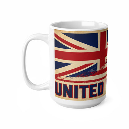 United We Stand Ceramic Coffee Mug — Vintage UK & USA Flag 11oz/15oz