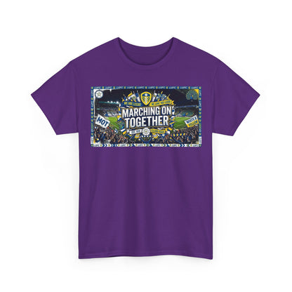 Leeds United T-Shirt — "Marching On Together" Fan Tee (Soccer Supporter Graphic)