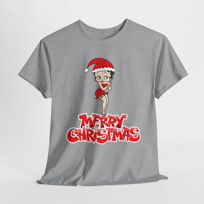 Christmas Betty Boop Tee - 'Merry Christmas' Holiday Graphic Shirt