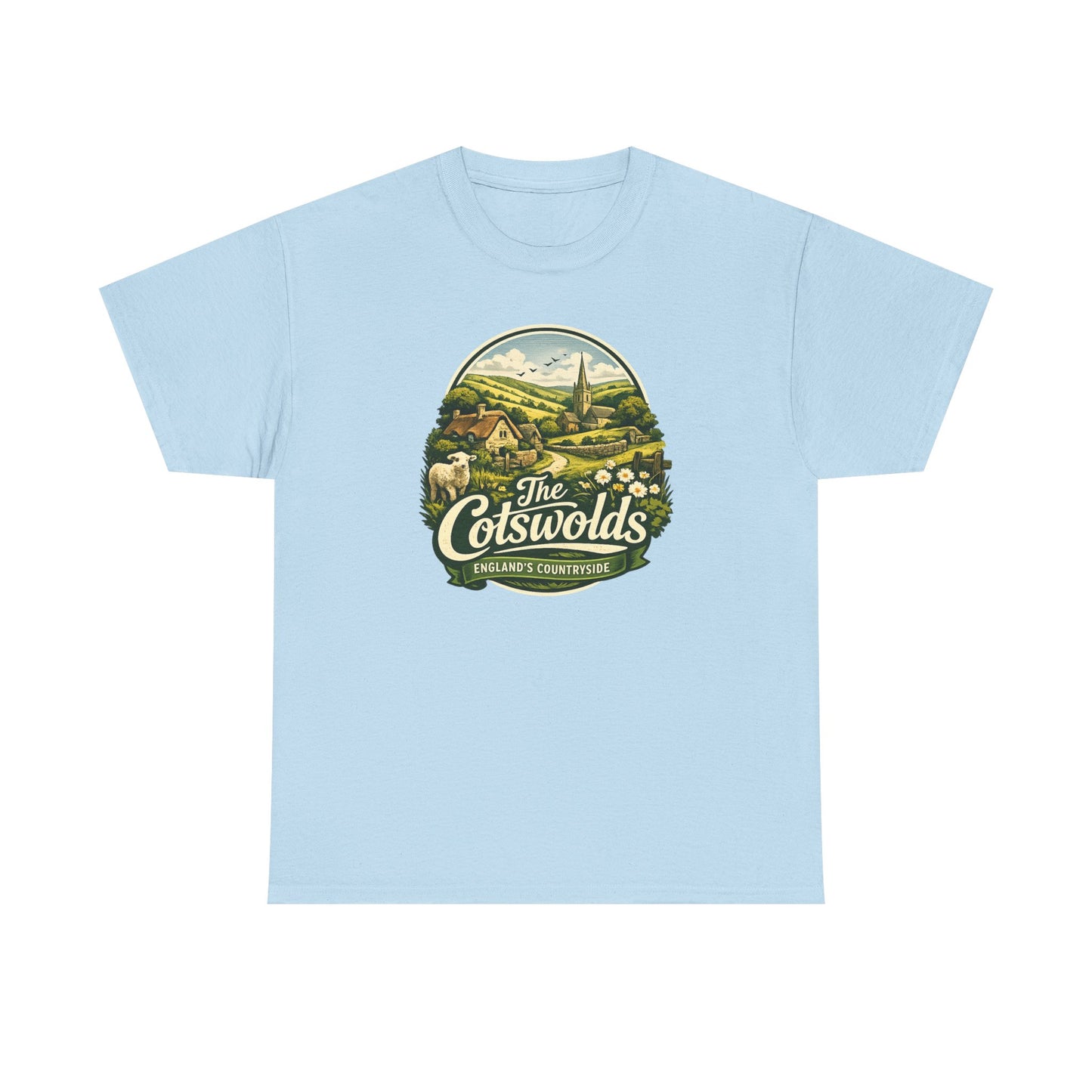 Cotswolds Vintage Landscape T‑Shirt — The Cotswolds Countryside Tee