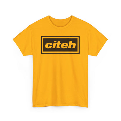 Manchester City Citeh Logo Tee — Minimalist Black Box Graphic T-Shirt