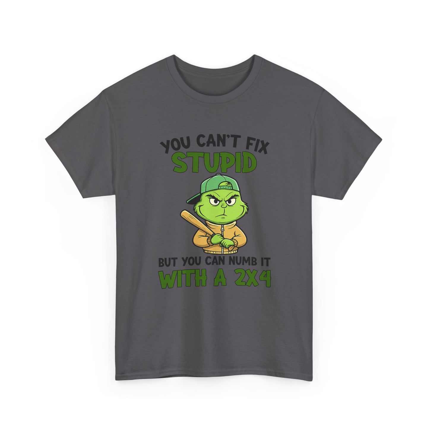 Funny Carpenter T‑Shirt — "You Can't Fix Stupid But You Can Numb It With a 2x4"