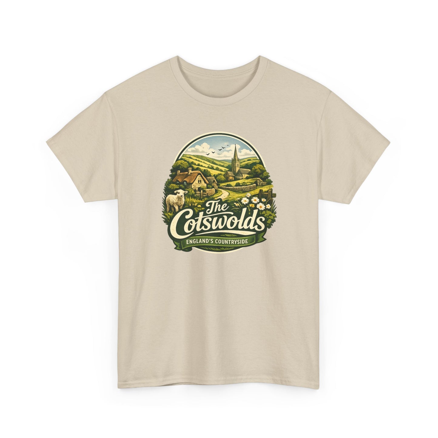 Cotswolds Vintage Landscape T‑Shirt — The Cotswolds Countryside Tee