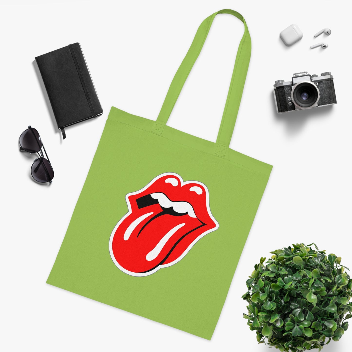 Rock Red Tongue Graphic Tote Bag