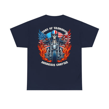 Biker Skull Motorcycle Tee — Sons of Tradition Archangels Chapter Graphic Shirt