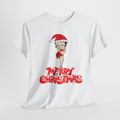 Christmas Betty Boop Tee - 'Merry Christmas' Holiday Graphic Shirt