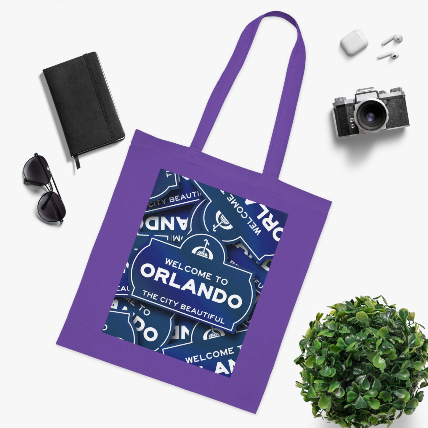 Orlando Souvenir Tote Bag – "Welcome to Orlando" City Beautiful Cotton Shopper