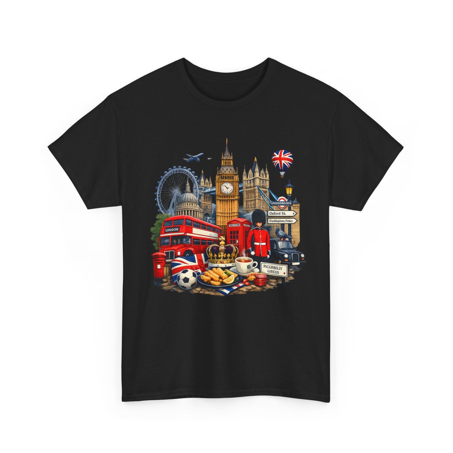 London Landmarks T‑Shirt — British Icons Collage Tee
