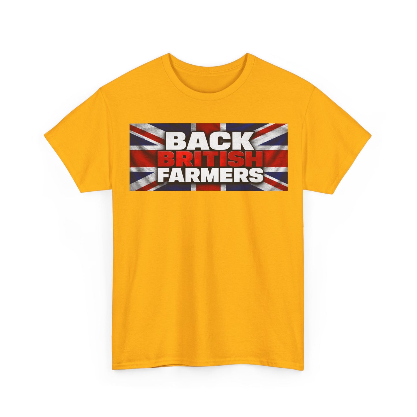 Back British Farmers T-Shirt — Union Jack Support Tee for UK Farmers