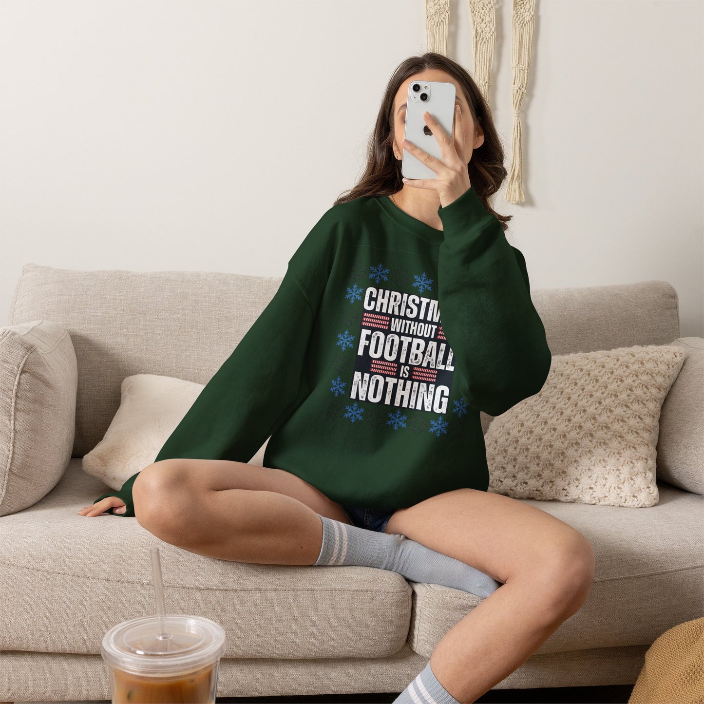 Christmas Without Football is Nothing Crewneck Sweatshirt