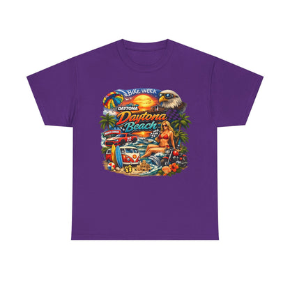 Daytona Beach Vintage Surf T-Shirt — Retro Sunset Palm Beach Tee