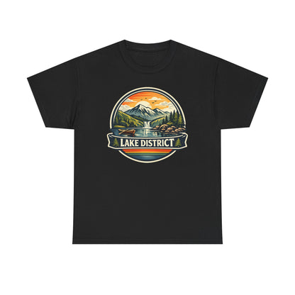 Lake District Graphic Tee — Scenic Mountain & Lake Camping Shirt