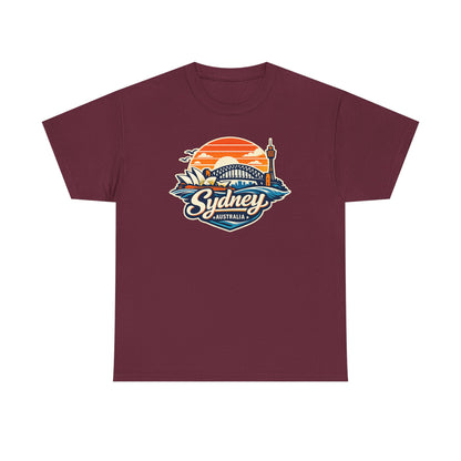 Sydney Australia Sunset Tee — Vintage Coastal Travel T‑Shirt