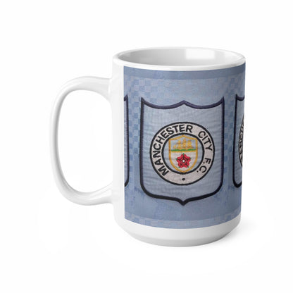 Manchester City Retro Shirt Crest Coffee Mug — Ceramic 11oz & 15oz