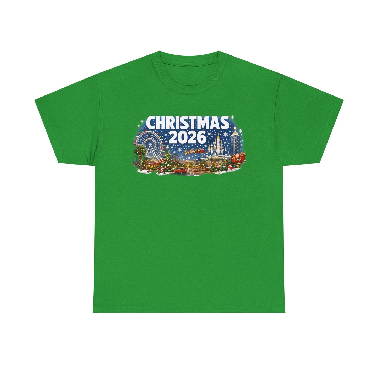 Christmas 2026 Holiday Tee — Festive Winter Village Graphic T-Shirt