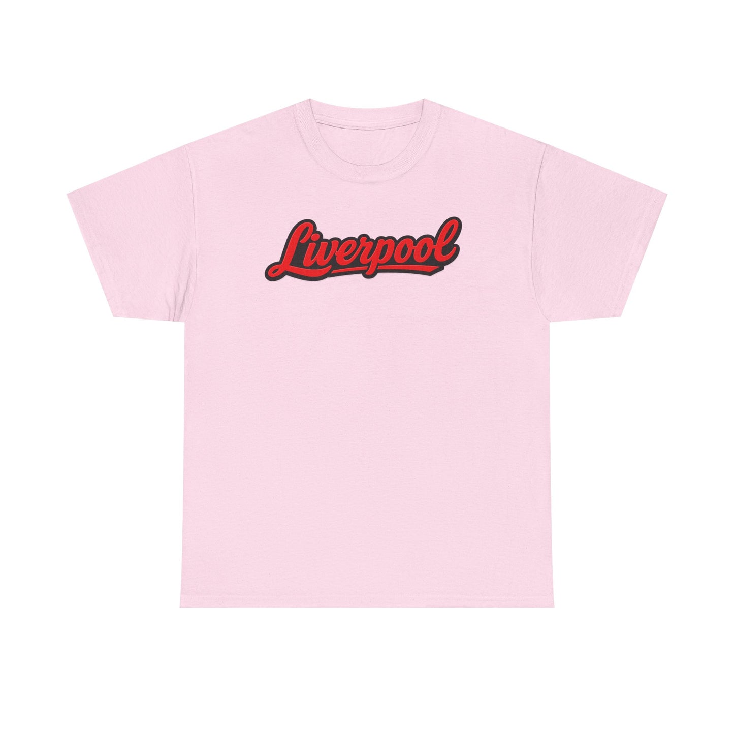 Liverpool Script T-Shirt — Retro Red Script Football Fan Tee