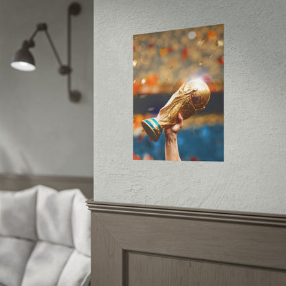 World Cup Trophy Victory Poster – Soccer Trophy Celebration Wall Art