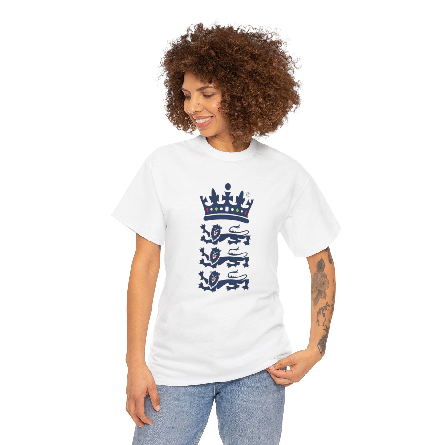 English Cricket T-Shirt — Vintage Cricket Crest Tee