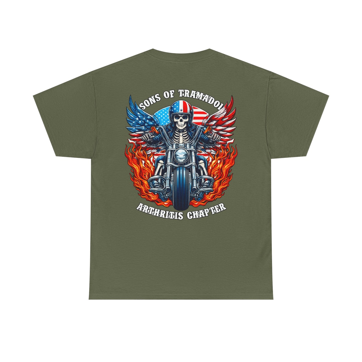 Biker Skull Motorcycle Tee — Sons of Tradition Archangels Chapter Graphic Shirt