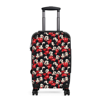Mickey Mouse Pattern Carry-On Suitcase – Retro Disney Travel Luggage