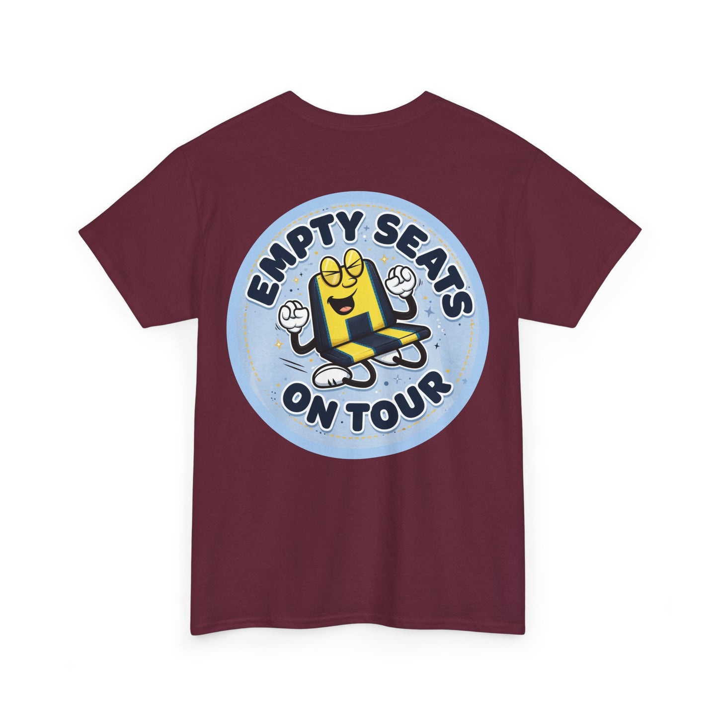 Manchester City T‑Shirt — "Empty Seats On Tour" Cartoon Seat Graphic Tee
