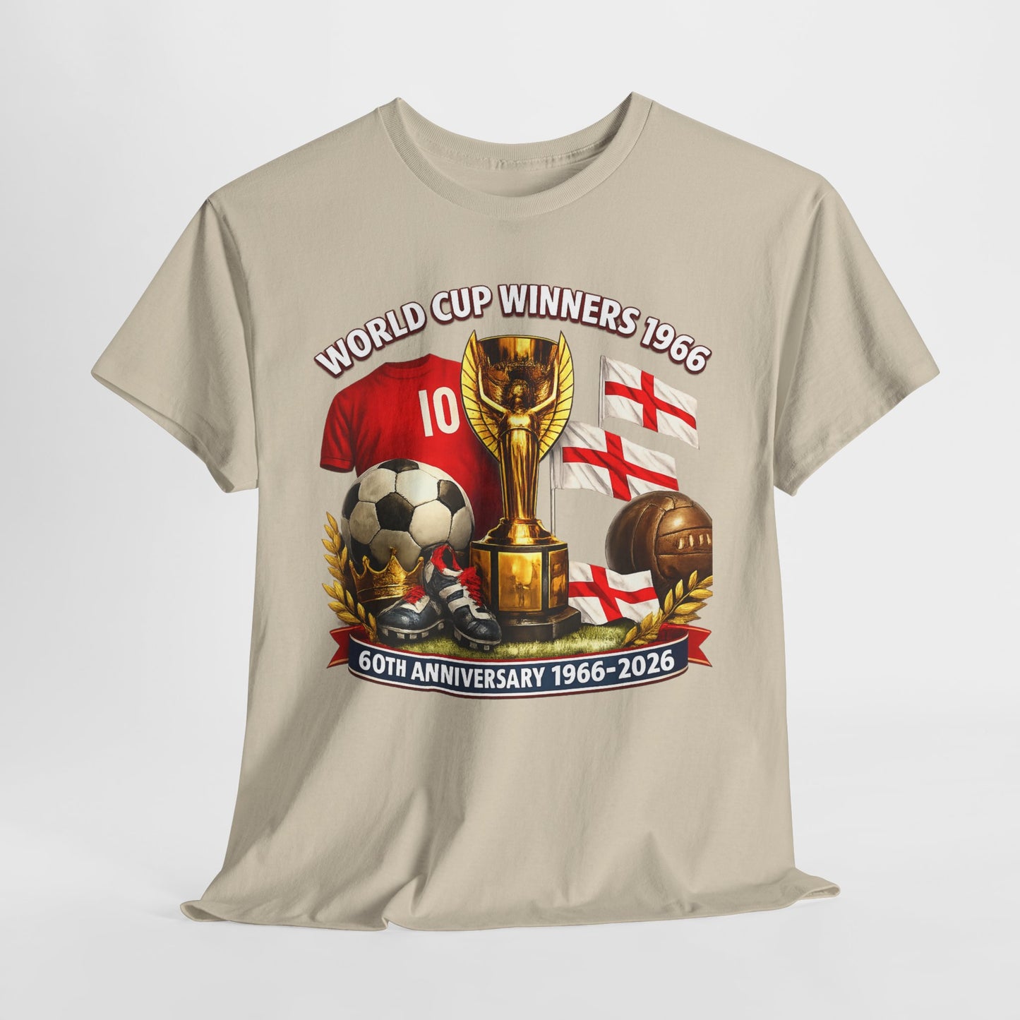 1966 World Cup Winners T‑Shirt — 60th Anniversary England Football Tribute
