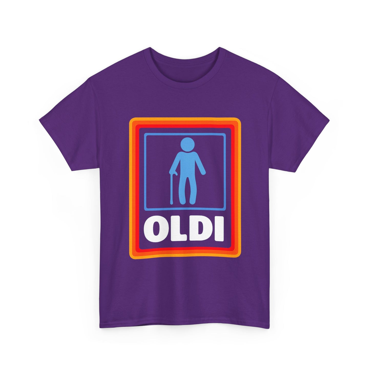 Oldi Retro Logo Tee — Funny Elderly Humour T-Shirt
