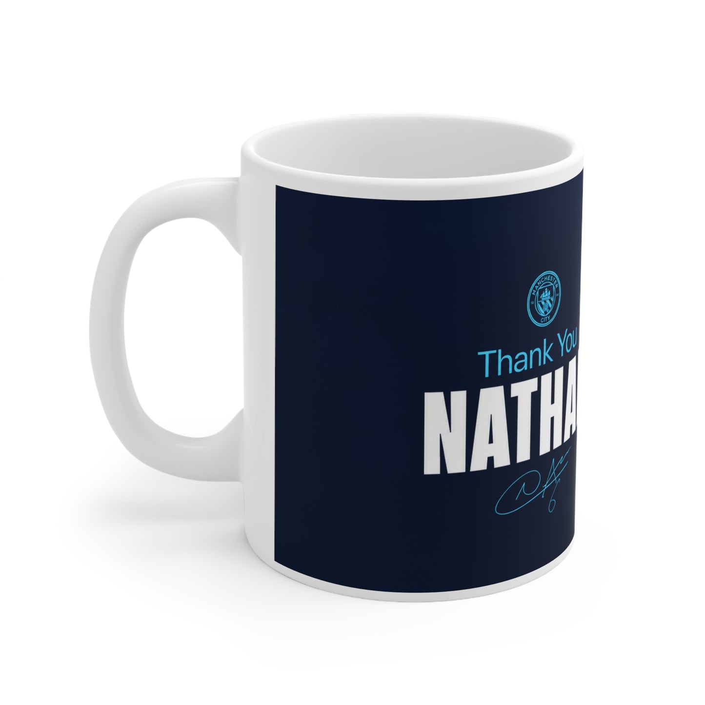 Nathan Aké Manchester City Thank You Ceramic Mug — 11oz & 15oz