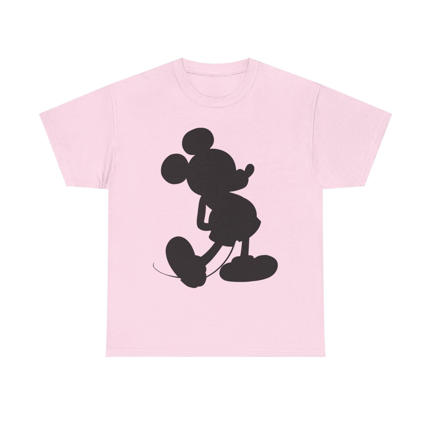 Mickey Mouse Silhouette Graphic Tee — Retro Cartoon Shadow T-Shirt