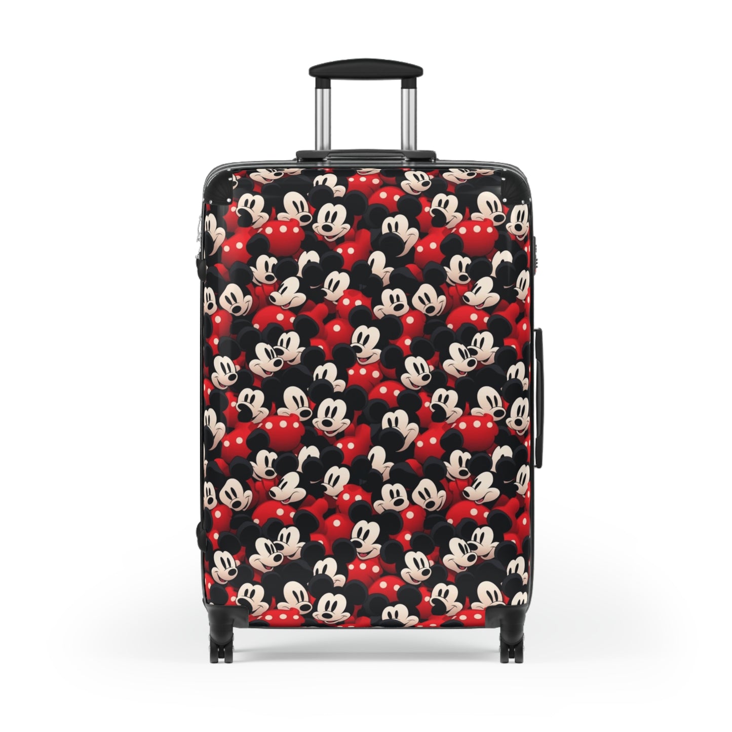 Mickey Mouse Pattern Carry-On Suitcase – Retro Disney Travel Luggage