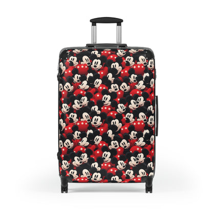 Mickey Mouse Pattern Carry-On Suitcase – Retro Disney Travel Luggage
