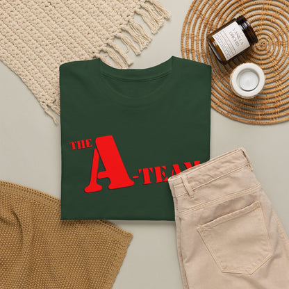 A-Team Graphic Tee — Retro Red Logo Vintage Crew T-Shirt