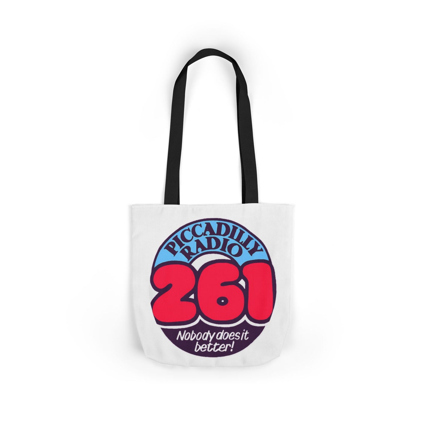 Tote Bag — Retro 'Piccadilly Radio 261' Vintage Logo Canvas Tote