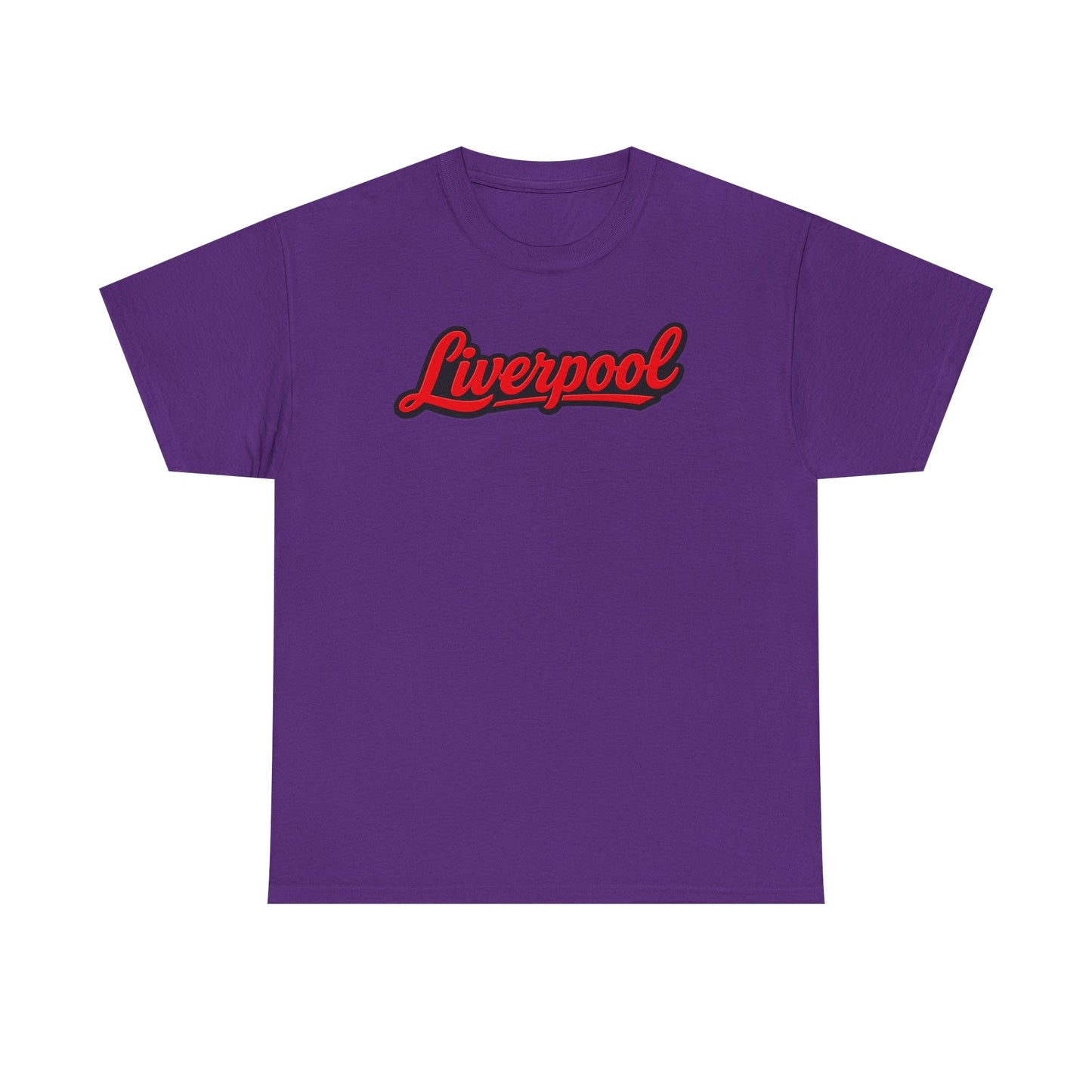 Liverpool Script T-Shirt — Retro Red Script Football Fan Tee