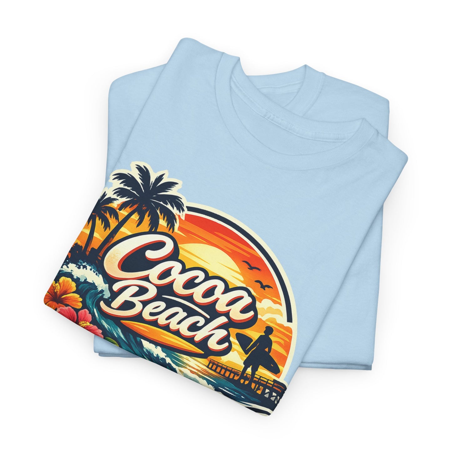 Cocoa Beach Vintage Sunset T-Shirt