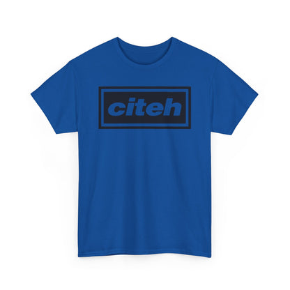 Manchester City Citeh Logo Tee — Minimalist Black Box Graphic T-Shirt