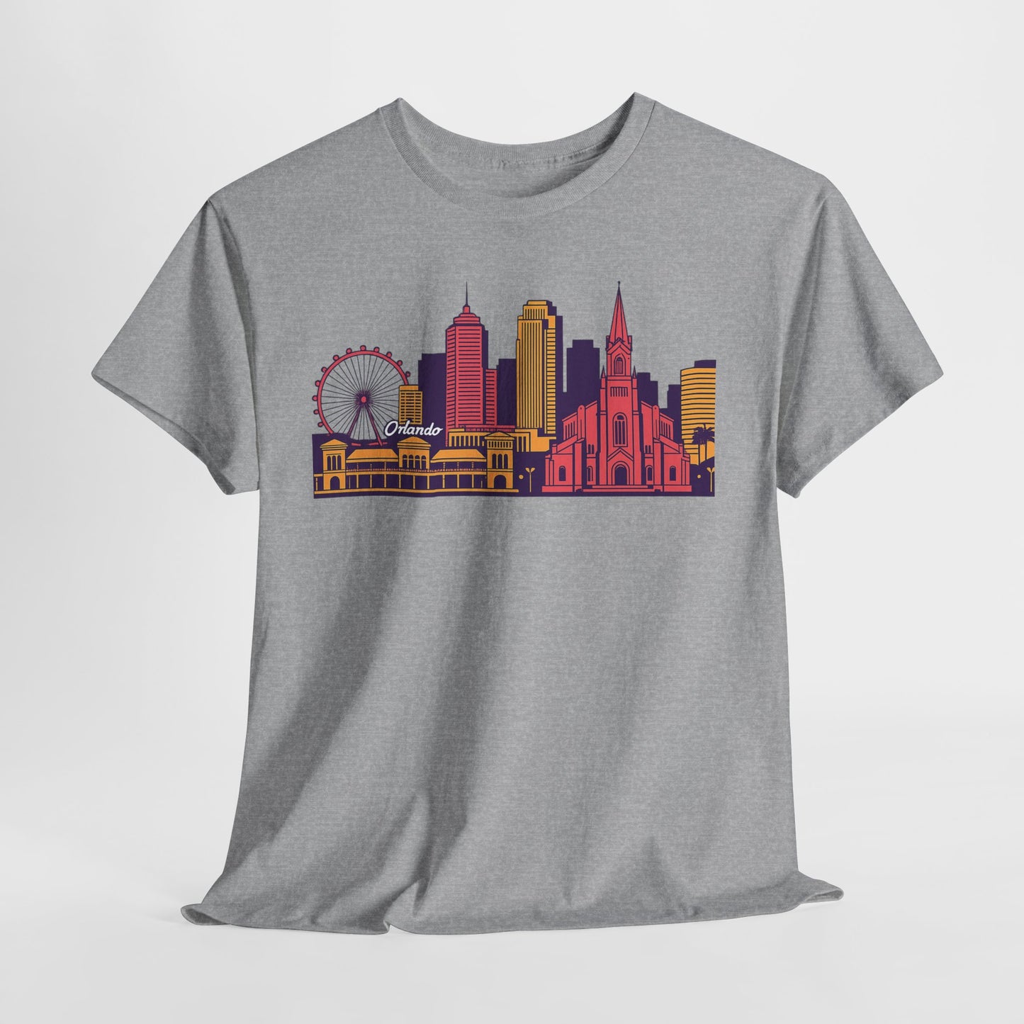 Orlando City Skyline T-Shirt — Colorful Urban Landmark Graphic Tee