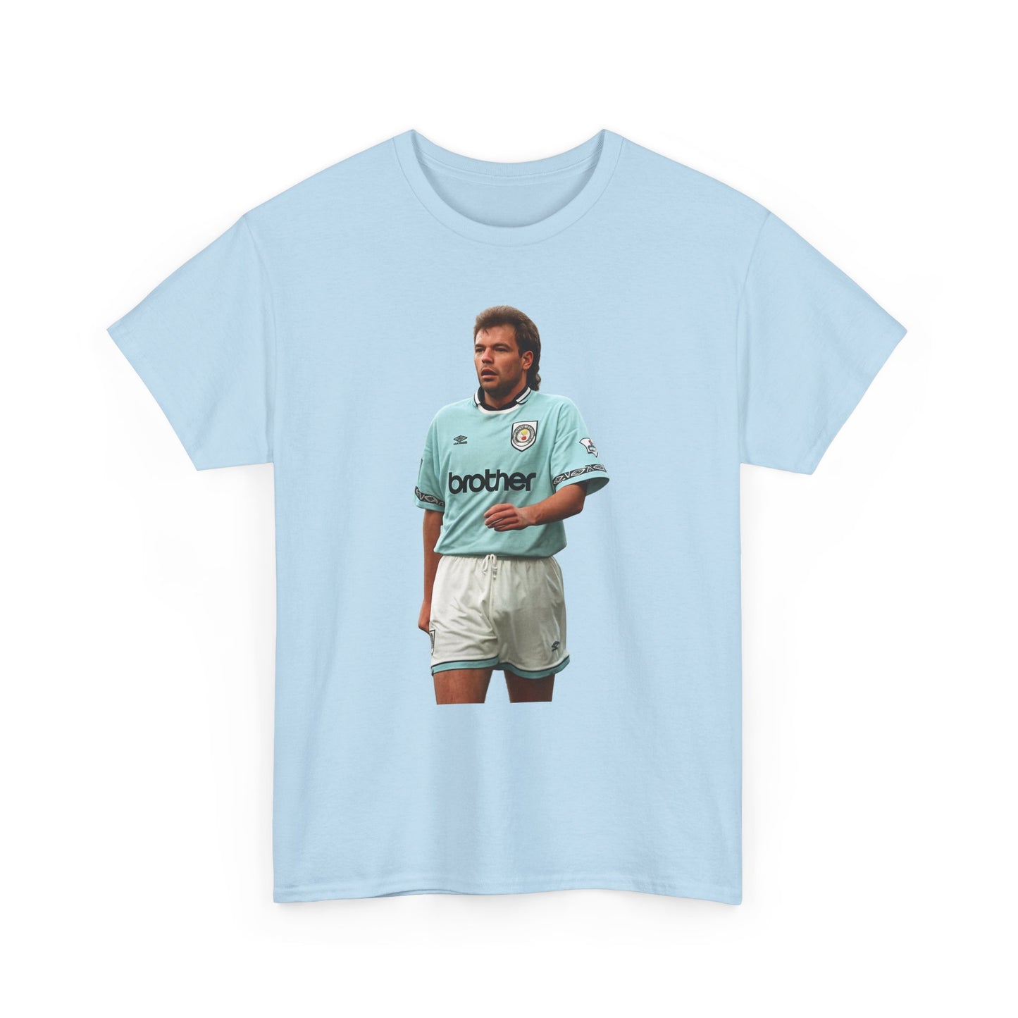 Uwe Rosler Manchester City Legend Graphic Tee - Retro Football Kit Print