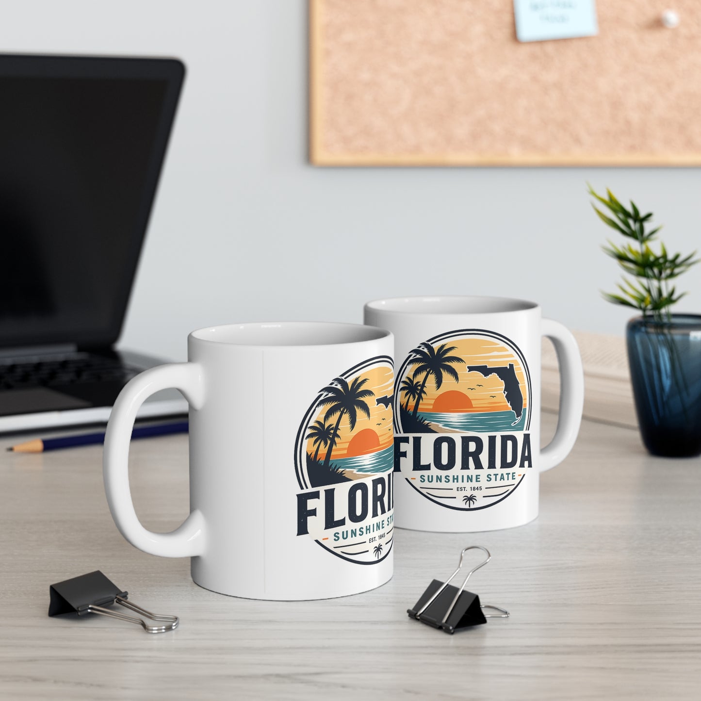 Florida Sunshine State Sunset Mug — Ceramic Coffee Cup (11oz & 15oz)