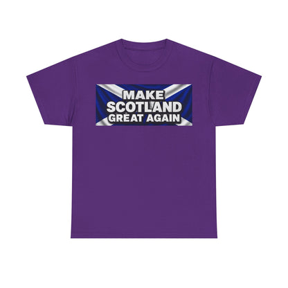 Make Scotland Great Again T‑Shirt — Scottish Flag Slogan Tee