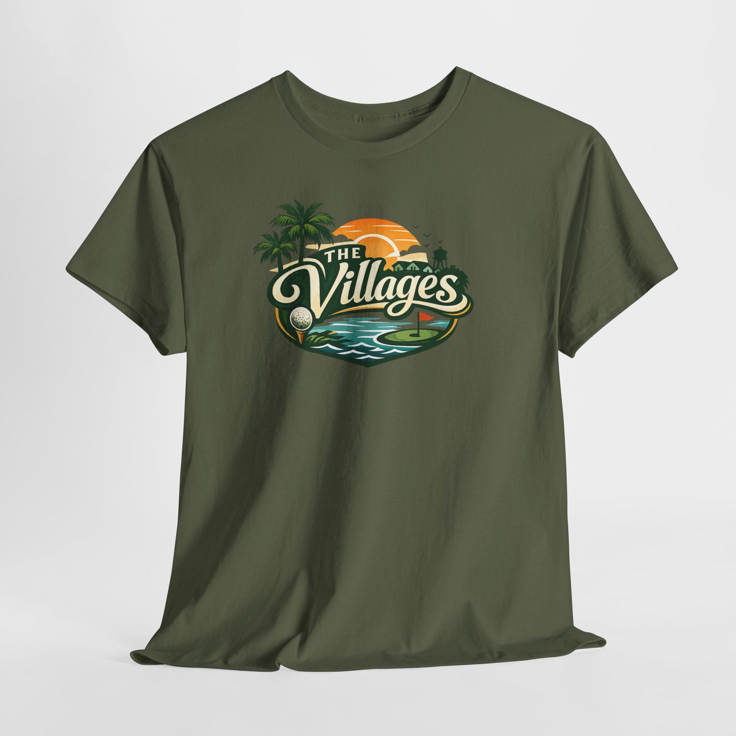 The Villages of Florida Sunset Logo Tee - Florida Palm Beach Retro T-Shirt
