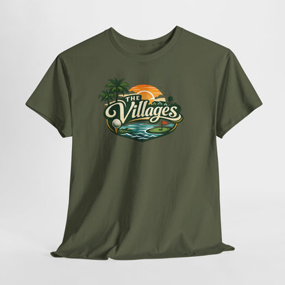 The Villages of Florida Sunset Logo Tee - Florida Palm Beach Retro T-Shirt
