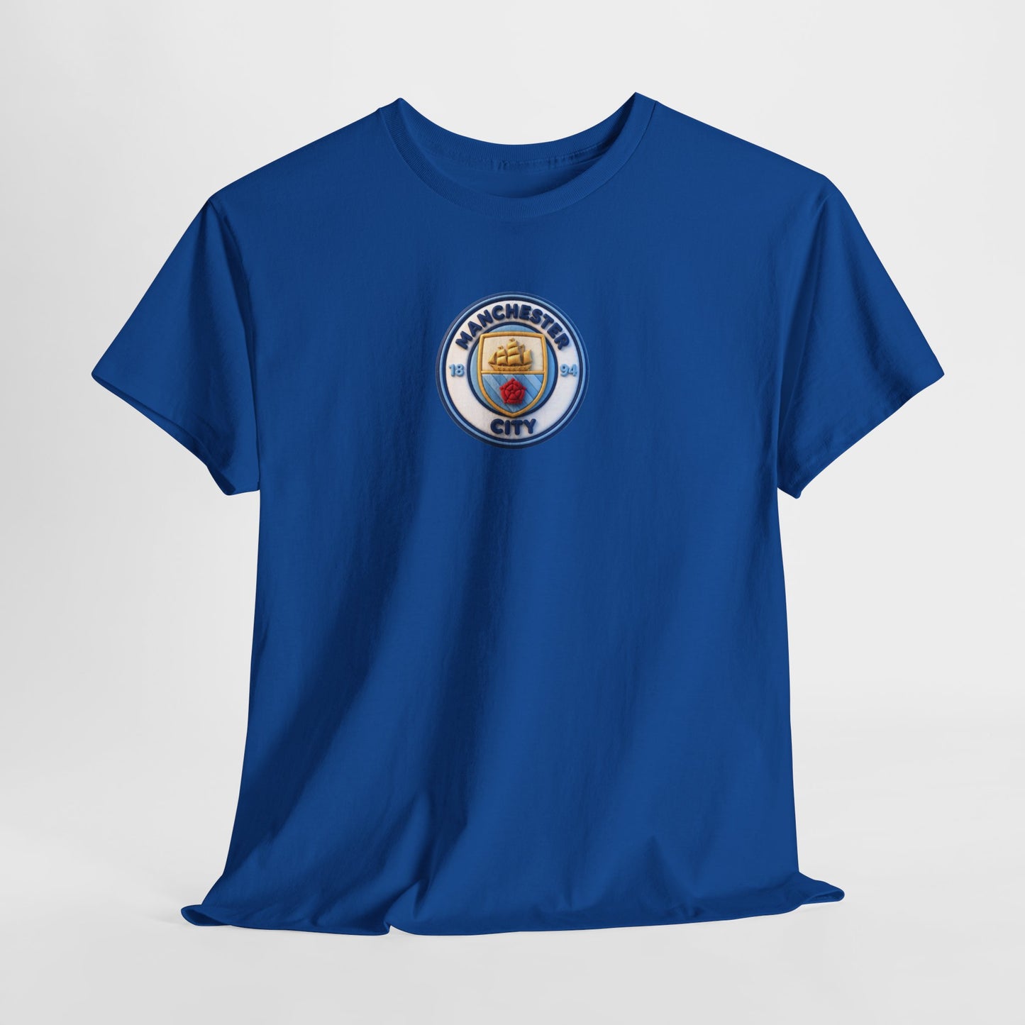 Manchester City Crest Unofficial 3D T-Shirt — Minimal Soccer Logo Tee