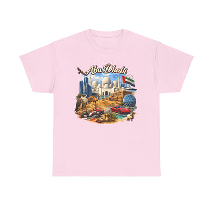Abu Dhabi Landmark Collage T-Shirt — UAE Travel Souvenir Tee