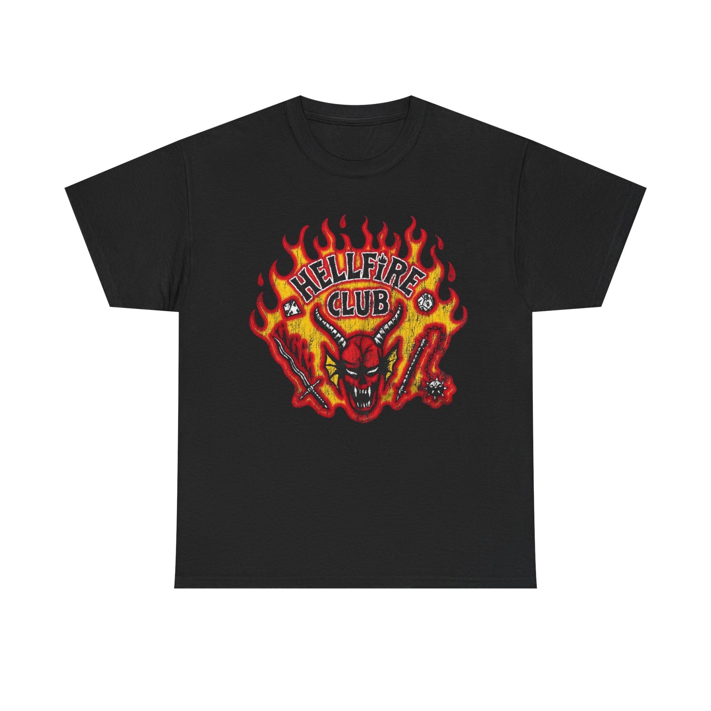 T-Shirt — "Hellfire Club" Fiery Devil Graphic Tee