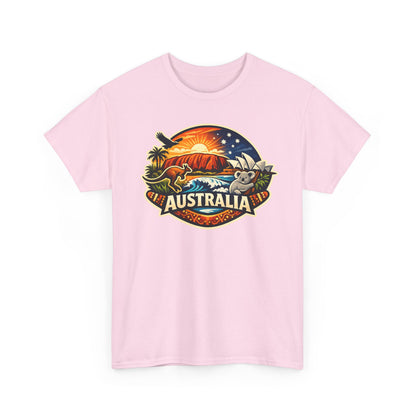Australia Sunset Vintage Tee — Kangaroo & Surf Badge