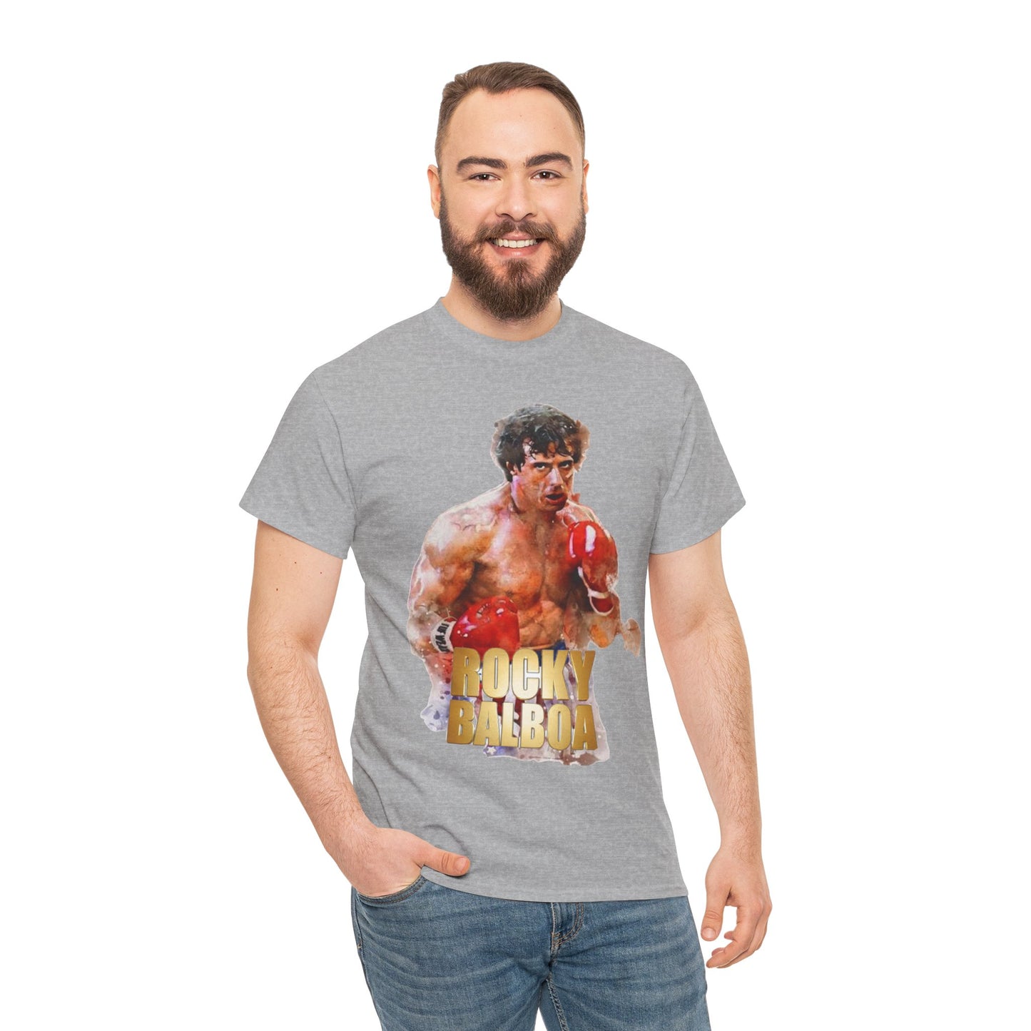 Boxing Rocky Balboa Graphic Tee – Retro Fighter Movie Shirt